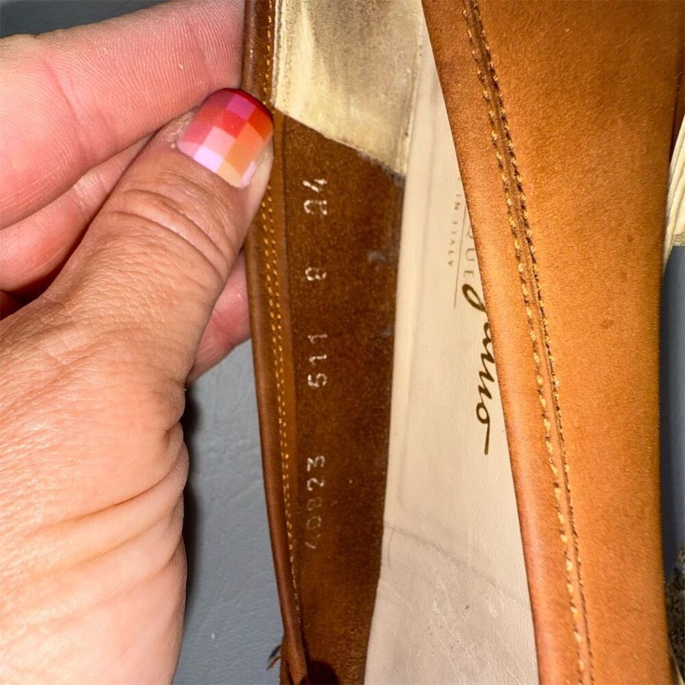 Salvatore Ferragamo Women's Brown Suede Penny Loafers Size 8 AAAA Narrow Slip-On - Picture 6 of 10